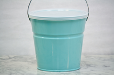Turquoise Bucket With Lid
