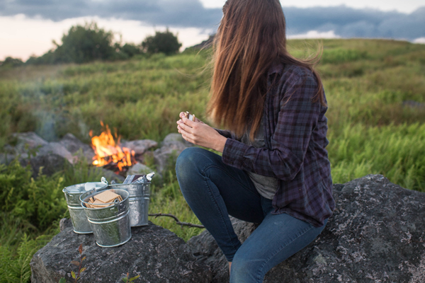 Small Galvanized Buckets for Camping