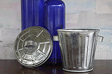 Small classic style trash cans