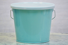 Turquoise Bucket With Lid