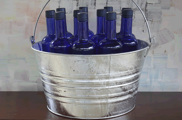 Galvanized Metal Wash Bucket