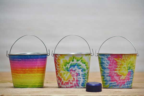 Tie Dye Party Favor Beach Pail
