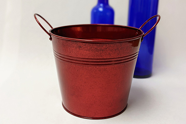 Red Metal Favor Pail