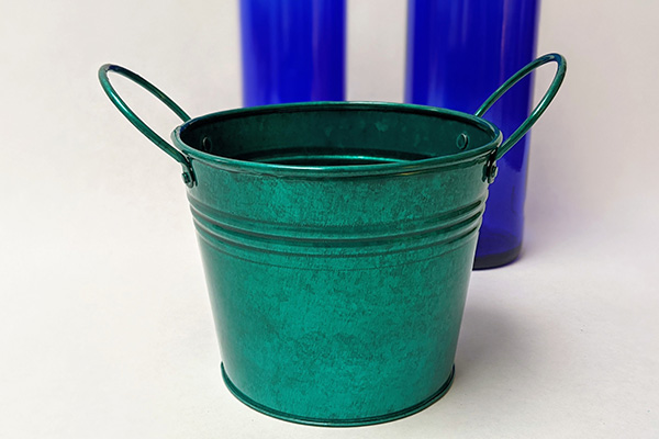 Teal Tin Bucket