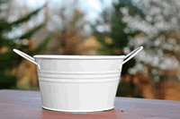 White Mini Pail With Handles