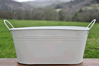 White Planter Tub