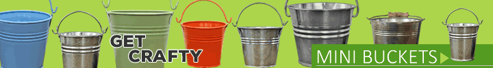 craft bucket, small metal buckets