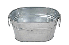 LOT OF 5.6 GALLON HOT DIPPED GALVANIZED WATER OVAL WASH TUBS 6981906 3 
