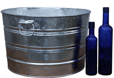 11 Gallon Galvanized Metal Wash Tub