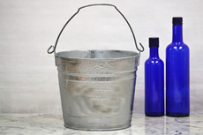 8 Quart No Label Galvanized Steel Beer Bucket