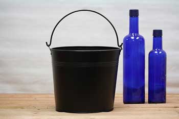 Black Metal Bucket