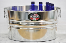 large metal beverage tub