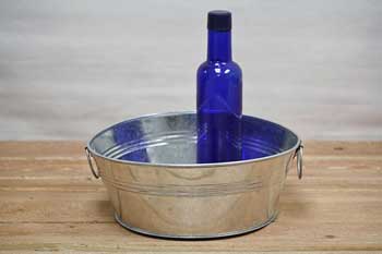 small galvanized tub