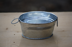 small galvanized metal tub for crafts