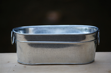 small silver tub