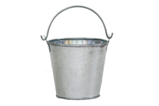 Decorative Galvanised Bright Metal Bucket 9.5cm/4 inches high 