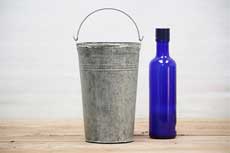 Tall Galvanized Pail With Folding Handle