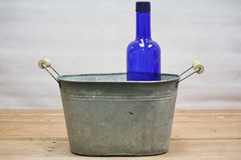 Vintage Galvanized Metal Wash Tub