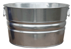 11 Gallon Galvanized Metal Wash Tub