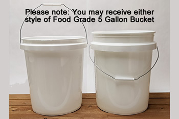  5 Gallon Plastic Bucket with Airtight Lid I Food Grade Bucket, White, BPA-Free I Heavy Duty 90 Mil All Purpose Pail Reusable I Made in  USA